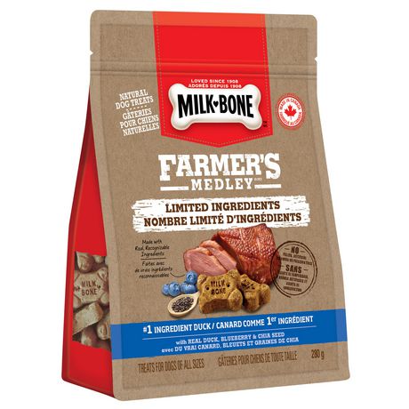 Milk-Bone Farmer’s Medley Limited Ingredient Duck Dog Treat 280g | Walmart Canada