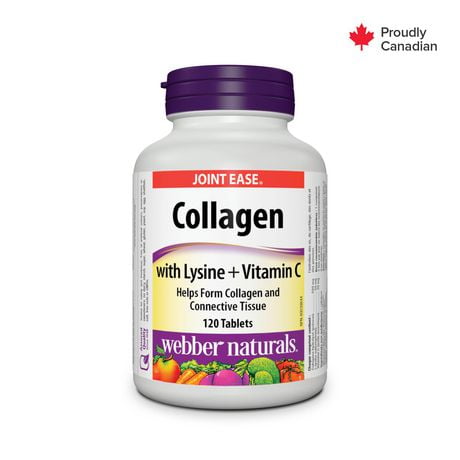 Webber Naturals® Collagène avec Lysine + Vitamine C 120 comprimés