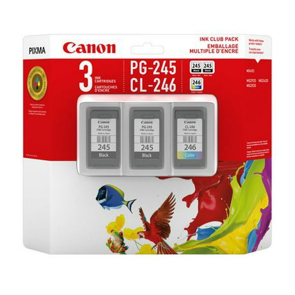 Canon Canada Inc Canon Pg-245/Cl-246 Ink Club Pack Black/Colour 2, 3 Ink Catridges