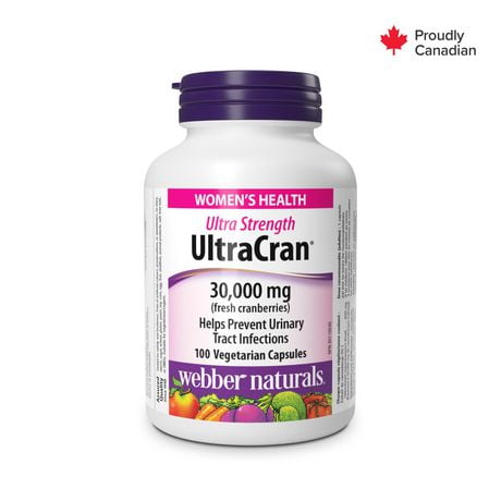 Webber Naturals® UltraCranMD 30 0000 mg ultra-fort 100 capsules végétariennes
