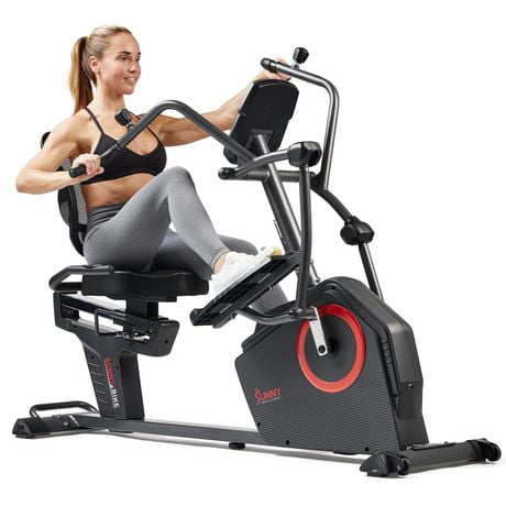 Sunny Health & Fitness Elite Recumbent Cross Trainer & Elliptical ...