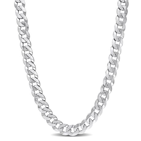 Miabella Sterling Silver Curb Link Necklace | Walmart Canada