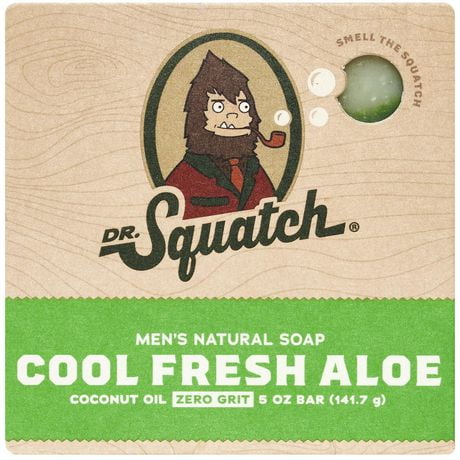 Dr. Squatch All Natural Bar Soap, Cool Fresh Aloe, Cleans deep without drying you out