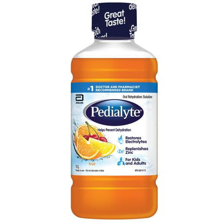 Pedialyte® Electrolyte Oral Rehydration Solution, Fruit, 1-L Bottle, 1000 mL