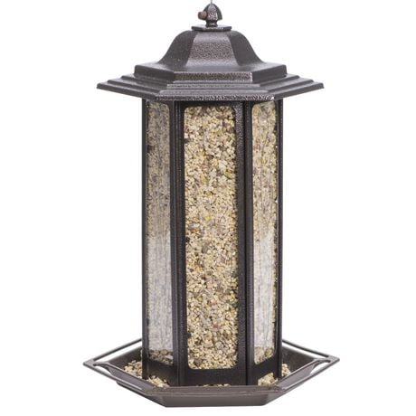 Perky-Pet Birdscapes Tall Tulip Garden Lantern Bird Feeder Brown