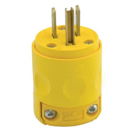 Leviton 3-Wire 15A-125V Yellow Normal PVC Plug | Walmart Canada