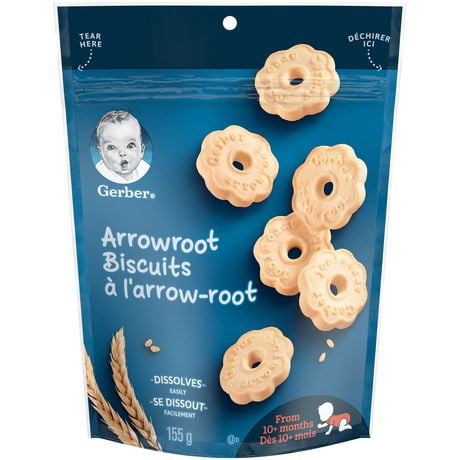 GERBER® Biscuits à l’arrowroot, collations pour bébés 155 g 155 GR