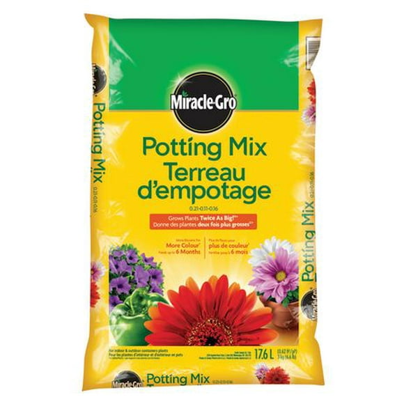 Miracle-Gro Potting Mix - 17.6L, Grows Plants Twice as Big