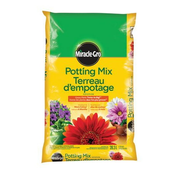 Miracle-Gro Potting Mix - 28.3L, Grows Plants Twice as Big
