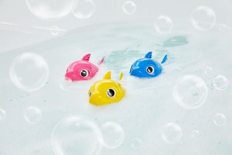 mummy shark bath toy
