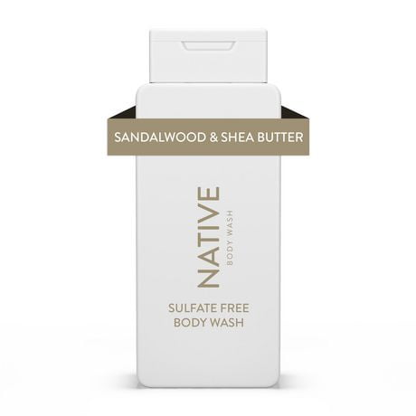 Native Natural Body Wash, Sandalwood & Shea Butter, Sulfate Free, Paraben Free, 532 mL