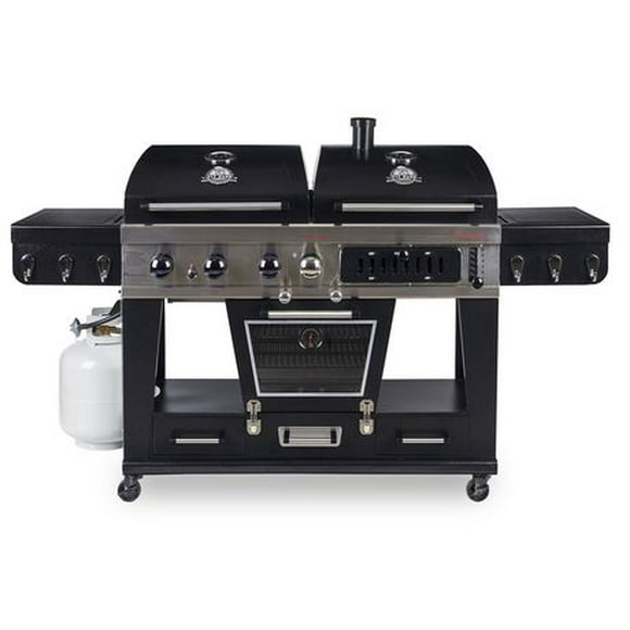 Pit Boss Memphis Ultimate 2100 Sq. In. 4-in-1 Gas and Charcoal Combo Grill with Smoker