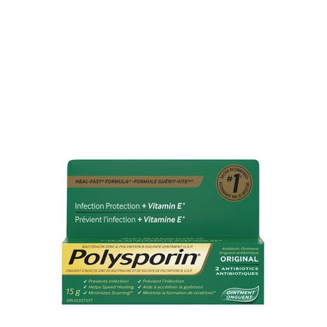 Polysporin Original Antibiotic Ointment, Heal-Fast Formula, 15 g