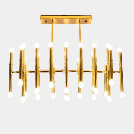 Queen Gold Light Pendant Plafonnier Lumière Spoutnik Lustre Linéaire Moderne