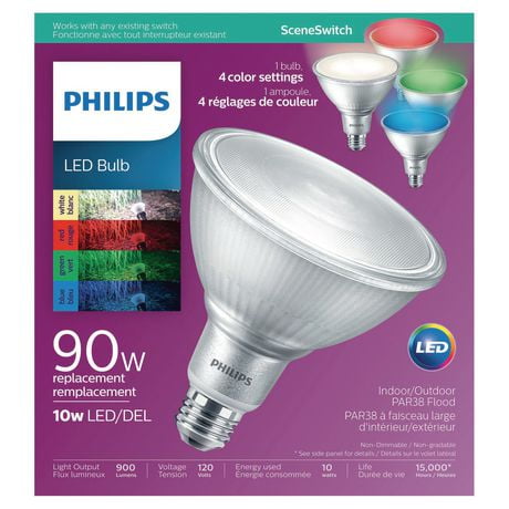 PHILIPS 10W PAR38 Bright White Scene Switch LED Reflector bulb