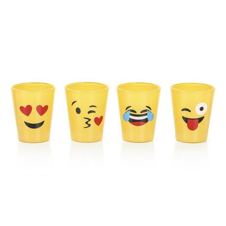 Emoji Shot Glass, Assorted Yellow, 60ml Set of 4 | Walmart ...
