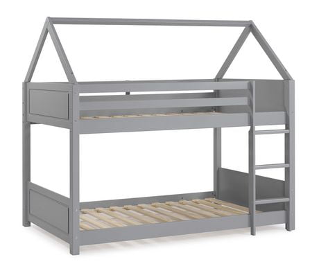 Christianne House Twin Bunkbed, Grey - Walmart.ca