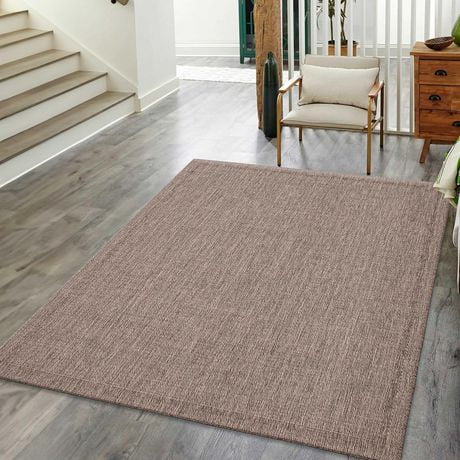ECARPET Modern Area Rug for Living Room, Dining Room and Bedroom Jute Collection