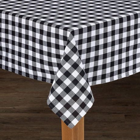 Fabstyles Country Check Tablecloth Farmhouse Decor For Indoor/Outdoor Use, Picnics, BBQ’s, Potlucks, Summer Events, Living and Dining Room