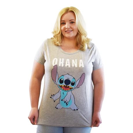 Happy Stitch Ohana Charcoal Heather T-Shirt | Walmart Canada