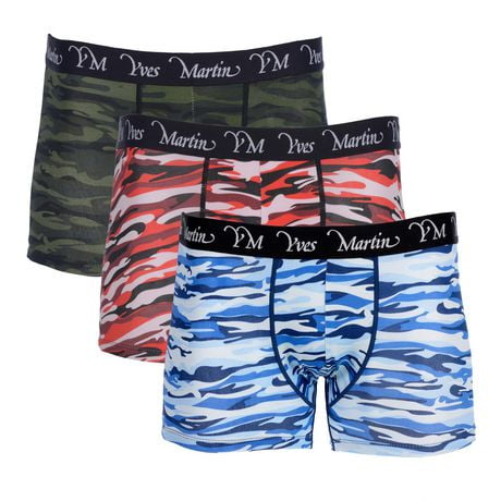 Yves Martin Men's Camouflage Rayon Trunks