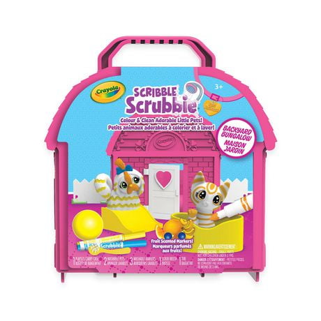 Crayola Scribble Scrubbie Pets, Backyard Playset, Adorable toy pets to colour