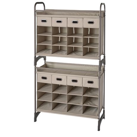 Neatfreak Stackable 16 Cubby Shoe Organizer With 4 Drawers Walmart Canada