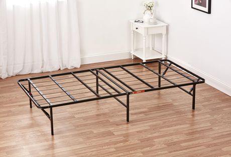 High Profile Foldable Steel Bed Frame, Folding Twin Size Bed Frame