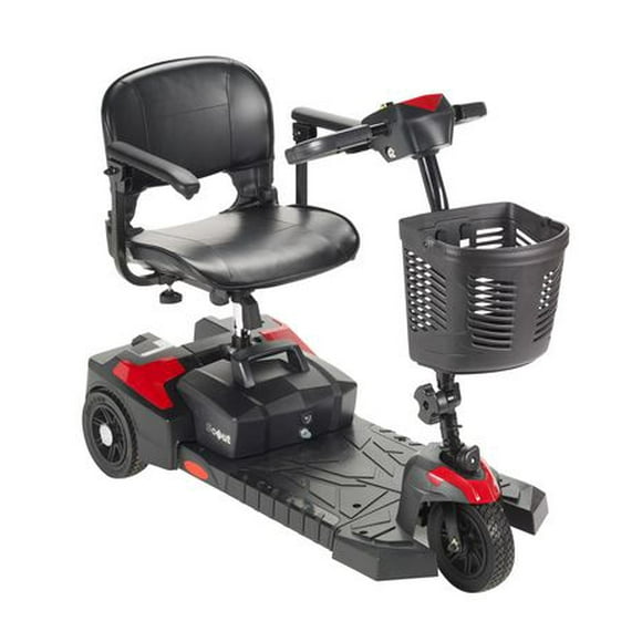 Drive Medical Red Scout Compact Travel Power Scooter, 3 Wheel