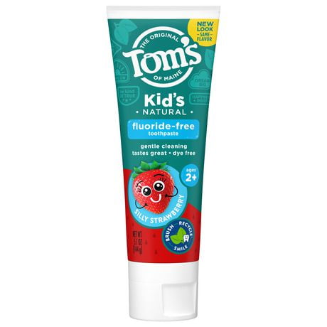 Tom's of Maine Children's Silly Strawberry Natural Fluoride Free Toothpaste, 90 mL