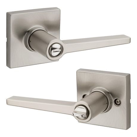 Weiser Safelock Daylon Interior Privacy Door Lever in Satin Nickel, Modern style and durability