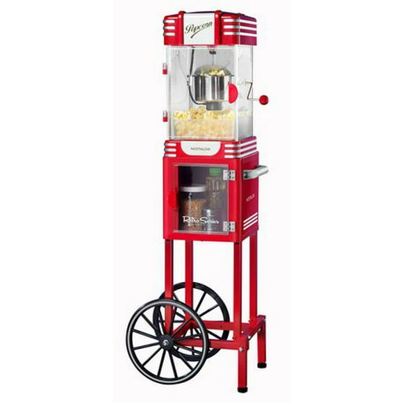 Nostalgia Retro 2.5-Ounce Popcorn Cart, Red