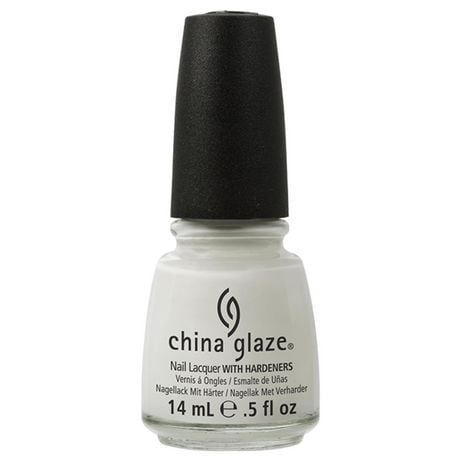 China Glaze Nail Lacquer - White on White - 0.5 FL OZ, Nail Lacquer