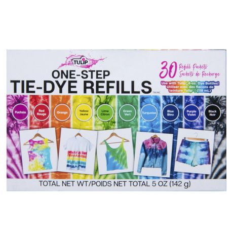 Tulip One-Step Tie-Dye Refills 30 Pack, Keep the tie-dye fun going!
