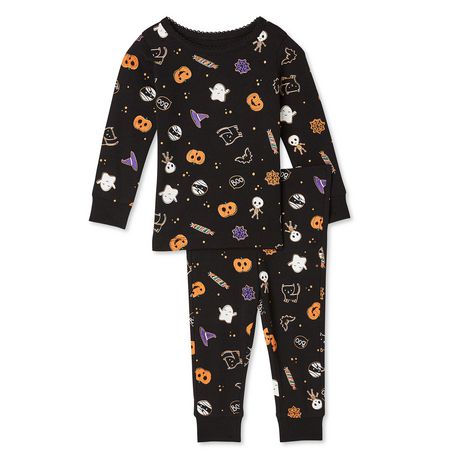 George Baby Girls' Rib Pajamas 2-Piece Set - Walmart.ca