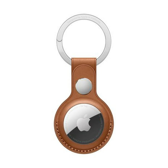 Apple AirTag Leather Key Ring - Saddle Brown, Made by Apple.
