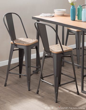 Oregon Industrial Counter Stool by LumiSource | Walmart Canada