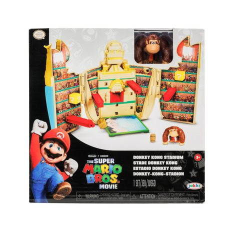 Super Mario Bros Le Film – Stade Donkey Kong avec figurine exclusive de Donkey Kong de 1,25 pouces