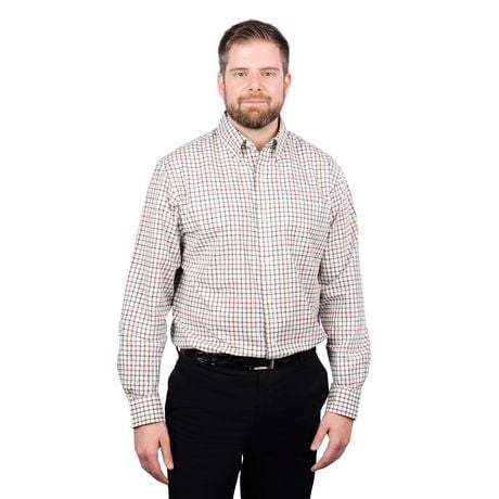 Arrow Hamilton Poplins Camicia Uomo A Quadri Con Bottoni – Manica Lunga, Colletto Button Down