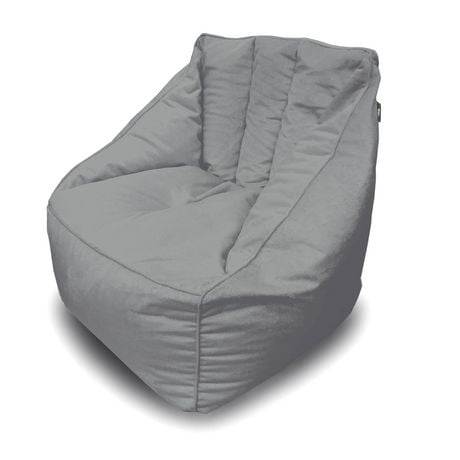 Lounge & Co Micro Mink Grey bean filled Chair, 23"x23"x26"