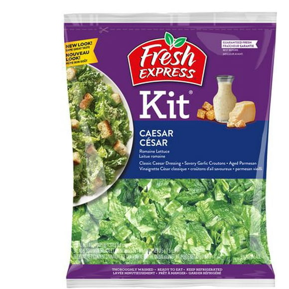 Salade Fresh Express Caesar Kit d'huile de canola prêt-à-manger 10 oz