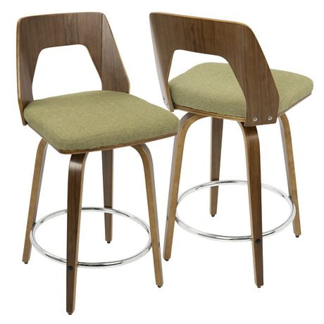 counter mid century modern stool lumisource trilogy stools bar walnut
