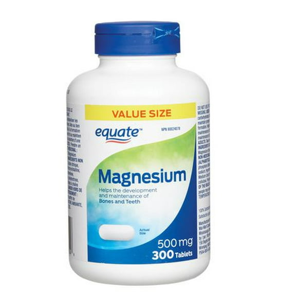 Equate Magnesium Oxide, 500 mg, 300 Tablets
