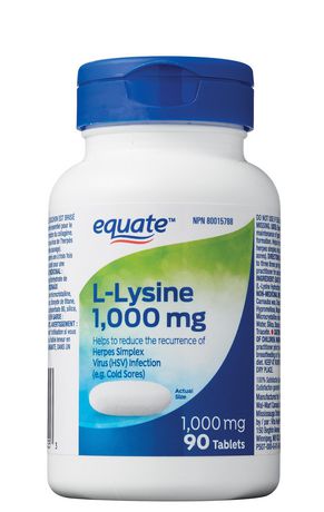 Equate L-Lysine 1000 mg, 90 Tablets - Walmart.ca