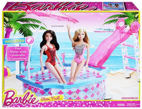 barbie glam pool walmart