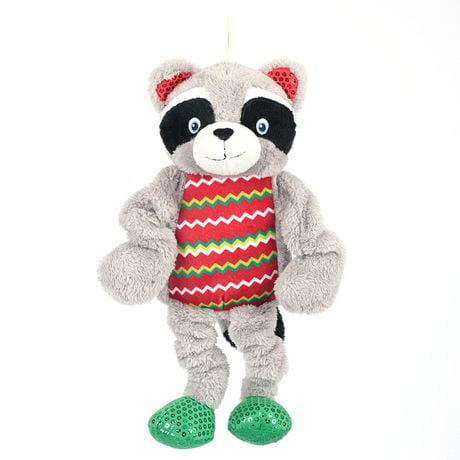 Holiday Time Squeaky Stuffed Dog Toy - Raccoon | Walmart Canada