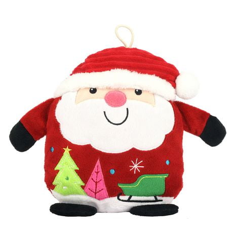 Holiday Time Squeaky Stuffed Dog Toy - Flattie Santa | Walmart Canada