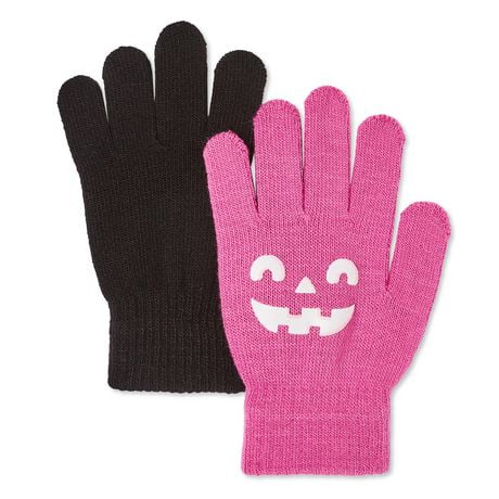 George Girls' Halloween Mittens 2-Pack, One Size