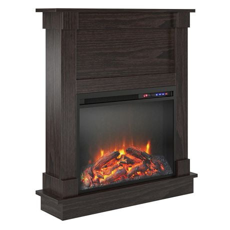 Ameriwood Home Ellsworth Fireplace with Mantel, Natural