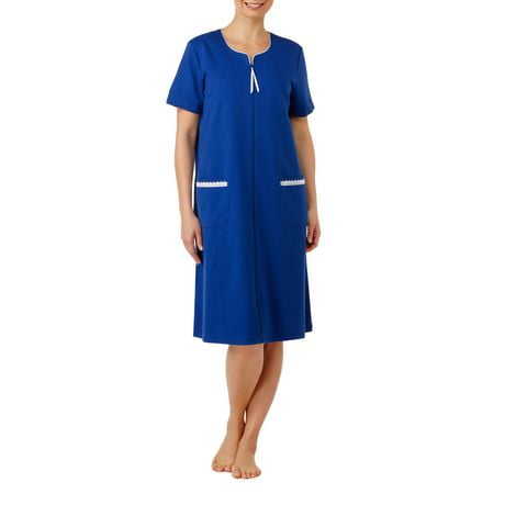 George Women's Short Sleeve Zip Front Robe | Walmart Canada